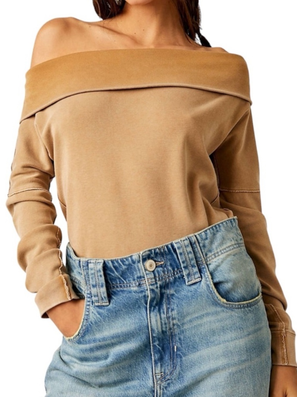 Free People We The Free Not The Same off-shoulder top Large